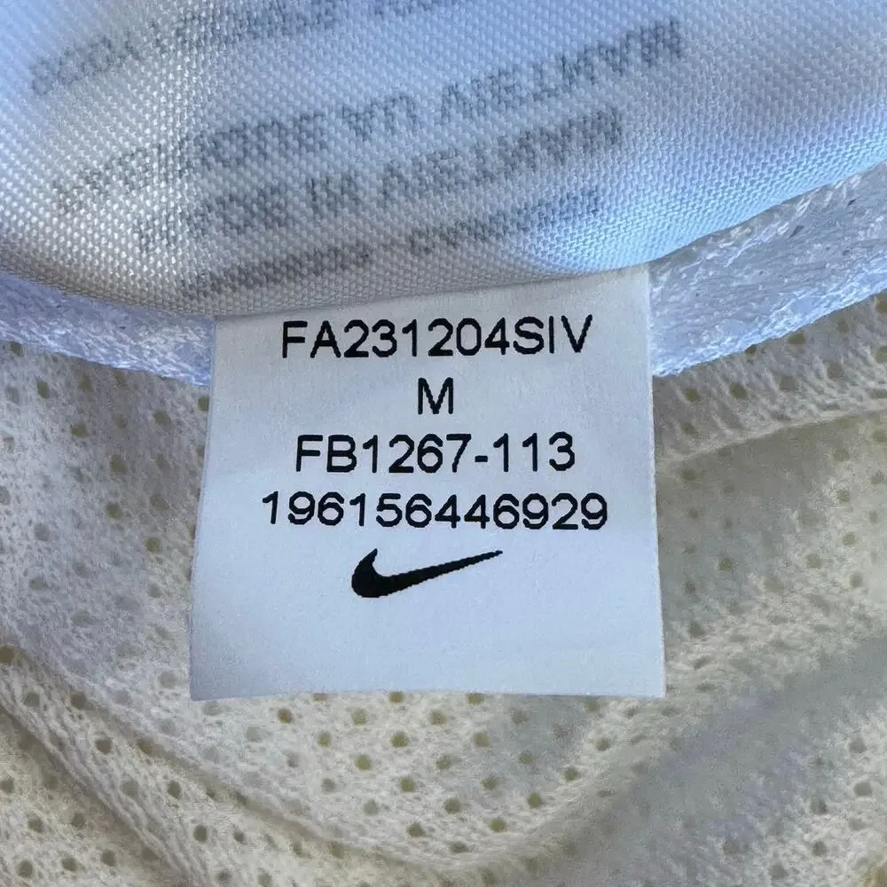 Nike Kids Crop Track Jacket Cream White Girls Youth Medium M FB1267-113